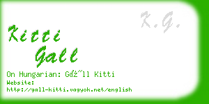 kitti gall business card
